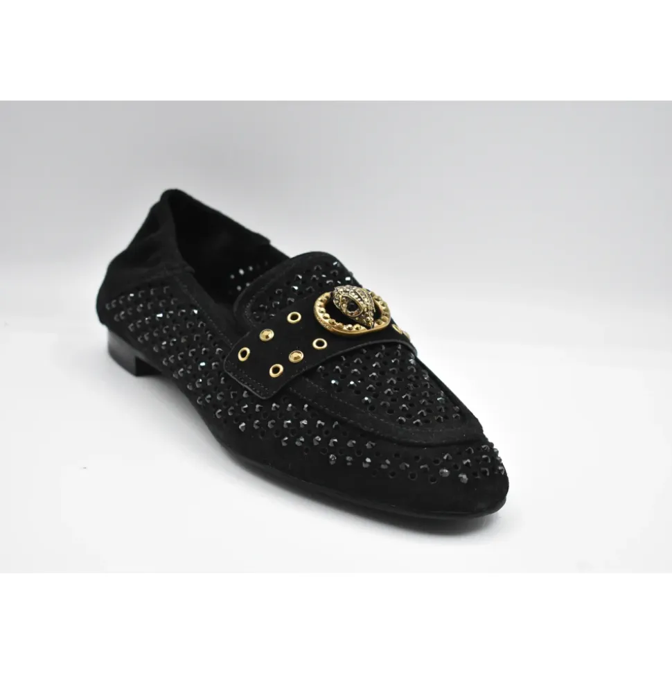 Zapatos Bajos de Encaje de Cristal