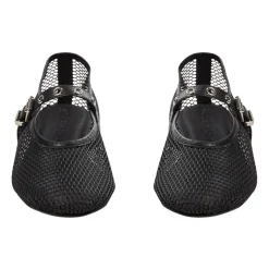 Zapatos de Bailarina Negros con Calidad de Red