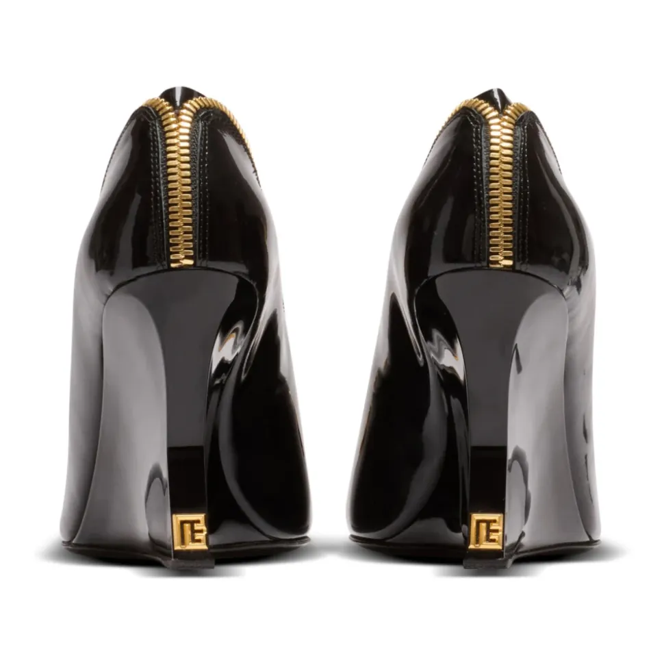 Zapatos de cuña Zip Wedge en cuero de patente