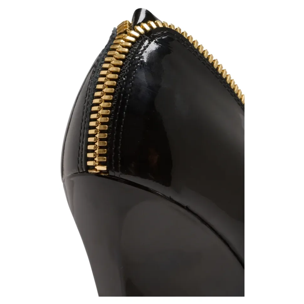 Zapatos de cuña Zip Wedge en cuero de patente