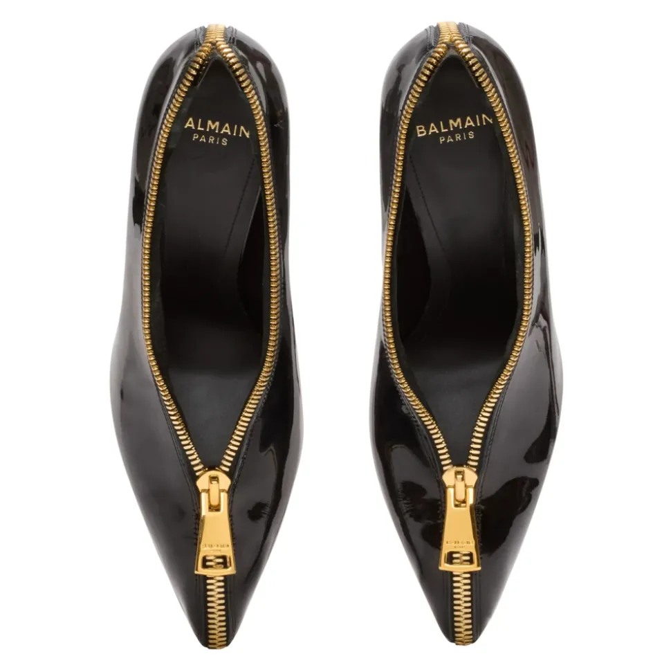 Zapatos de cuña Zip Wedge en cuero de patente