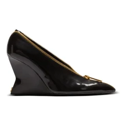 Zapatos de cuña Zip Wedge en cuero de patente