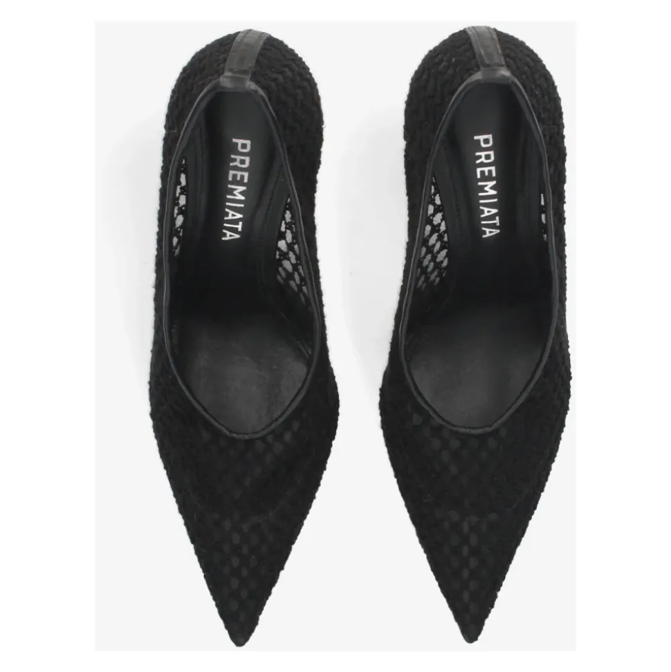 Zapatos de Salón de Malla Bordada