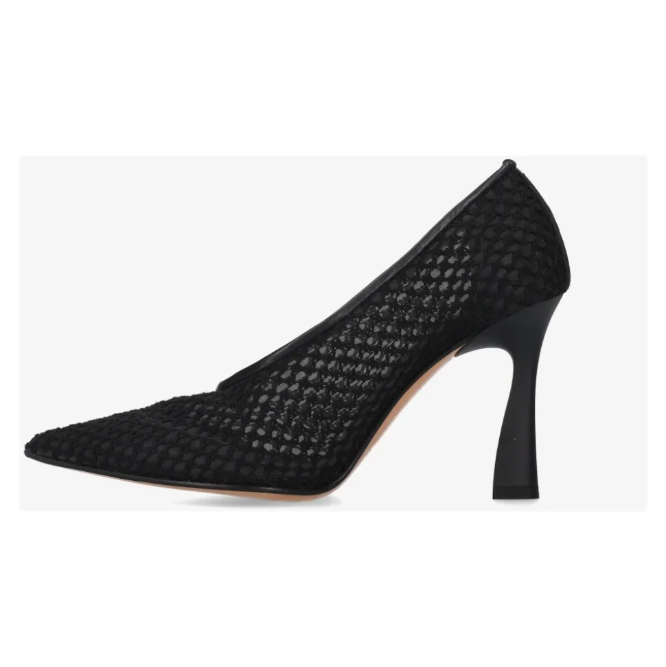Zapatos de Salón de Malla Bordada