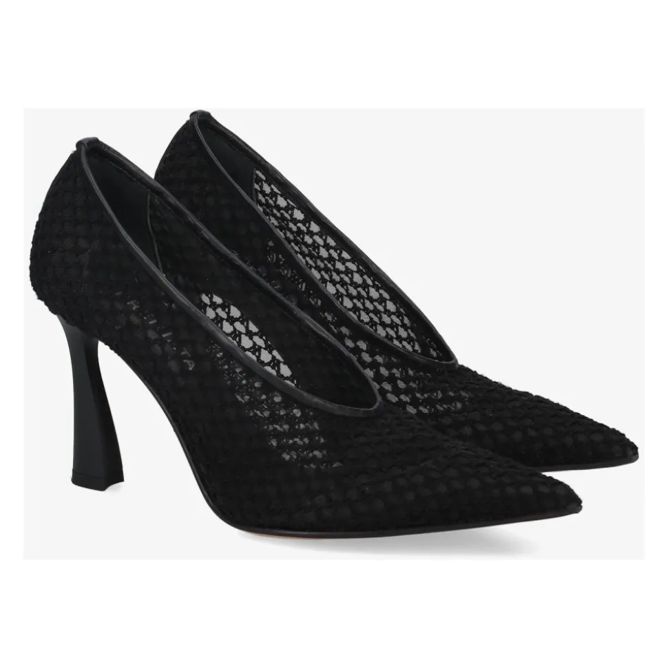 Zapatos de Salón de Malla Bordada