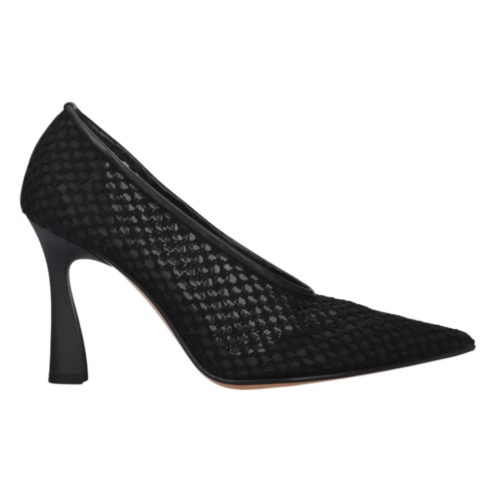 Zapatos de Salón de Malla Bordada