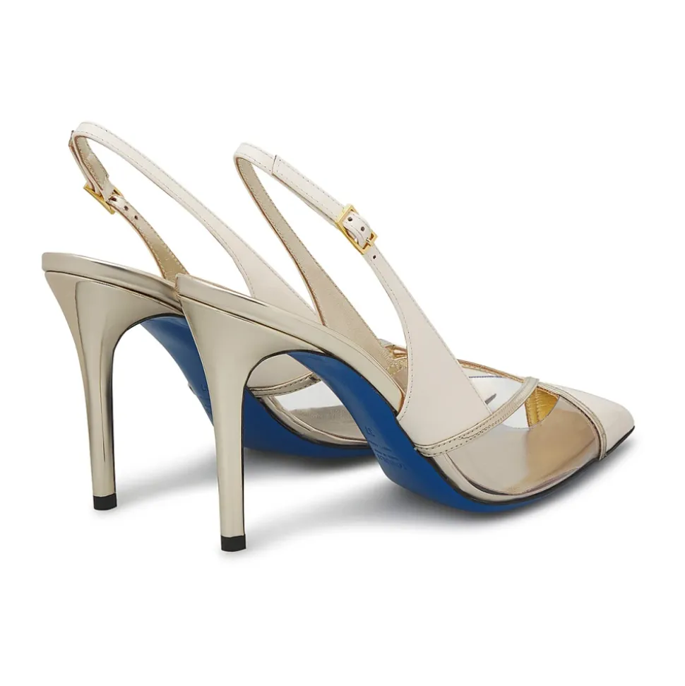 Zapatos de Salón Destalonados de Charol y Plexiglás