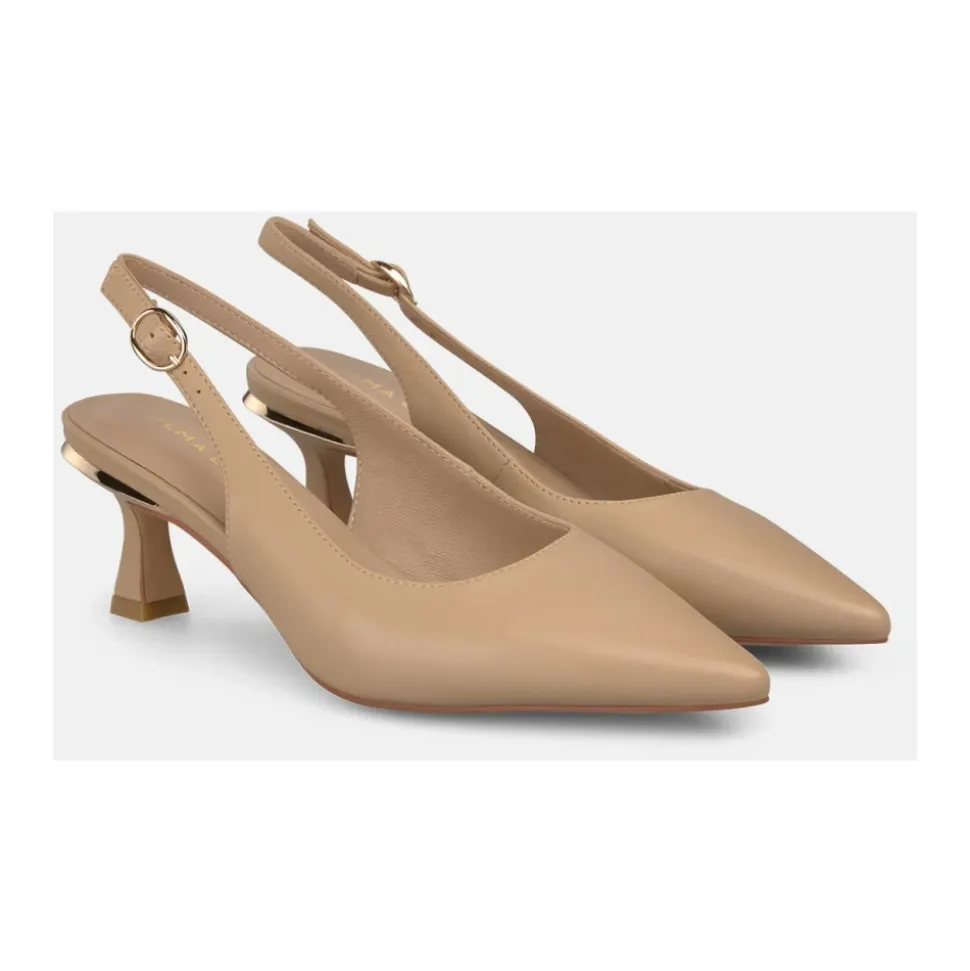 Zapatos de Salón Destalonados de Piel Napa
