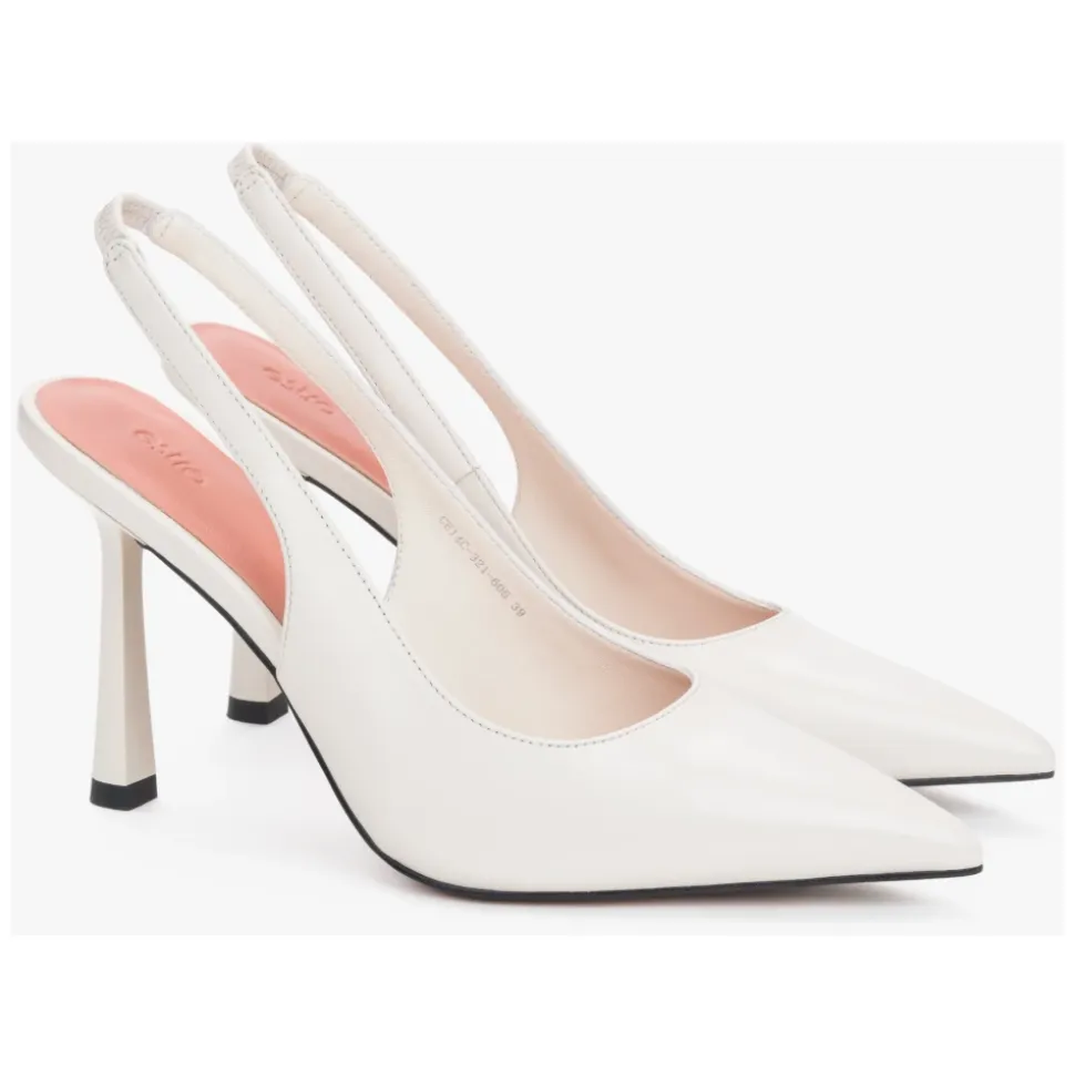 Zapatos de Salón Destalonados de Cuero