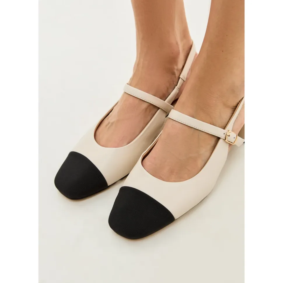 Zapatos de tacón de bloque con tira al talón Marisol