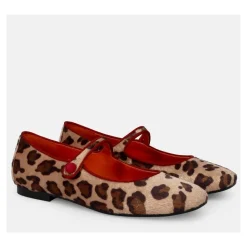 Zapatos Planos Mary Jane Manchados